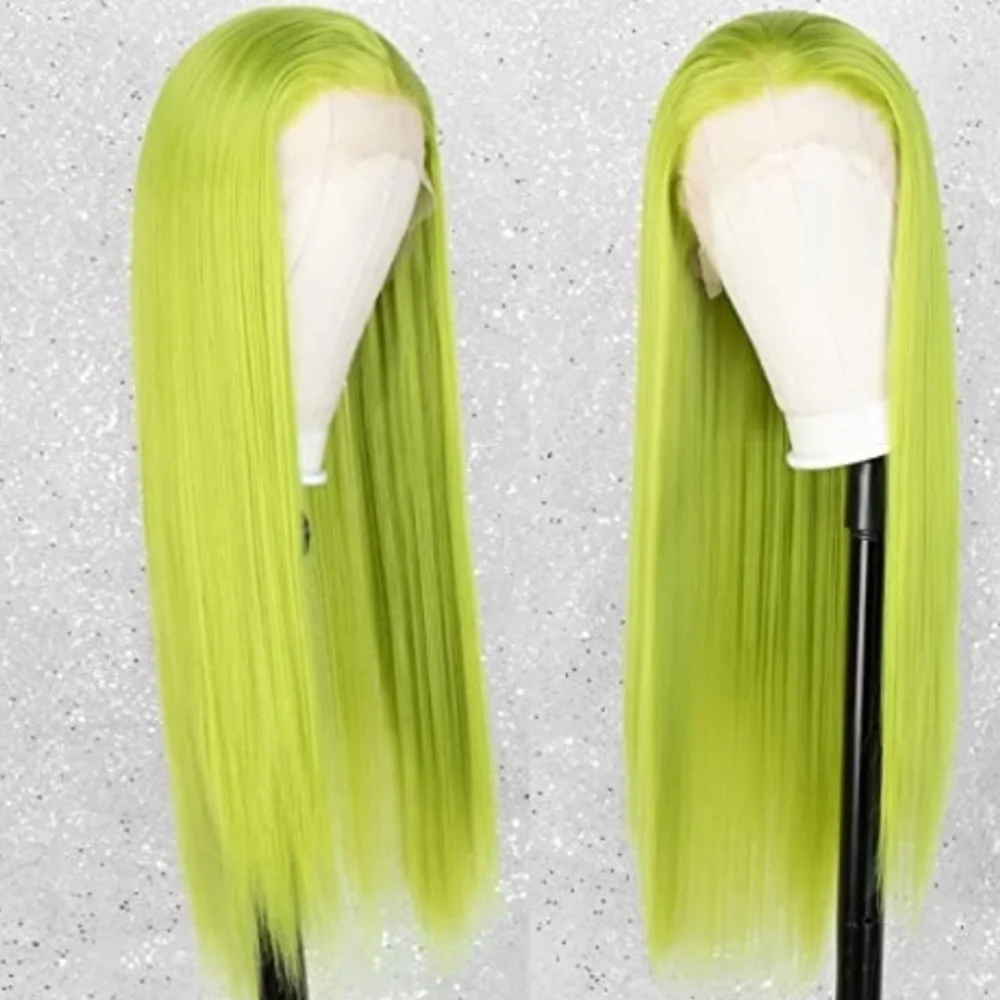 22” Straight Green Lace Front Wig For Women *NEW*